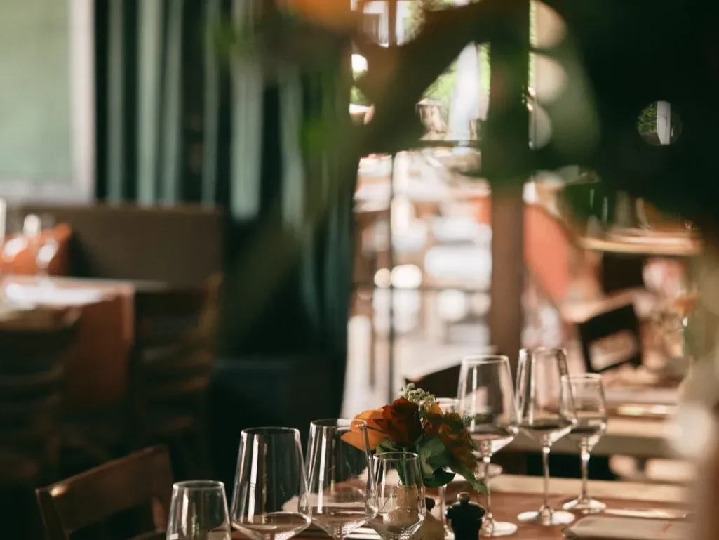 Dettaglio del ristorante la Sapiniere a Knokke