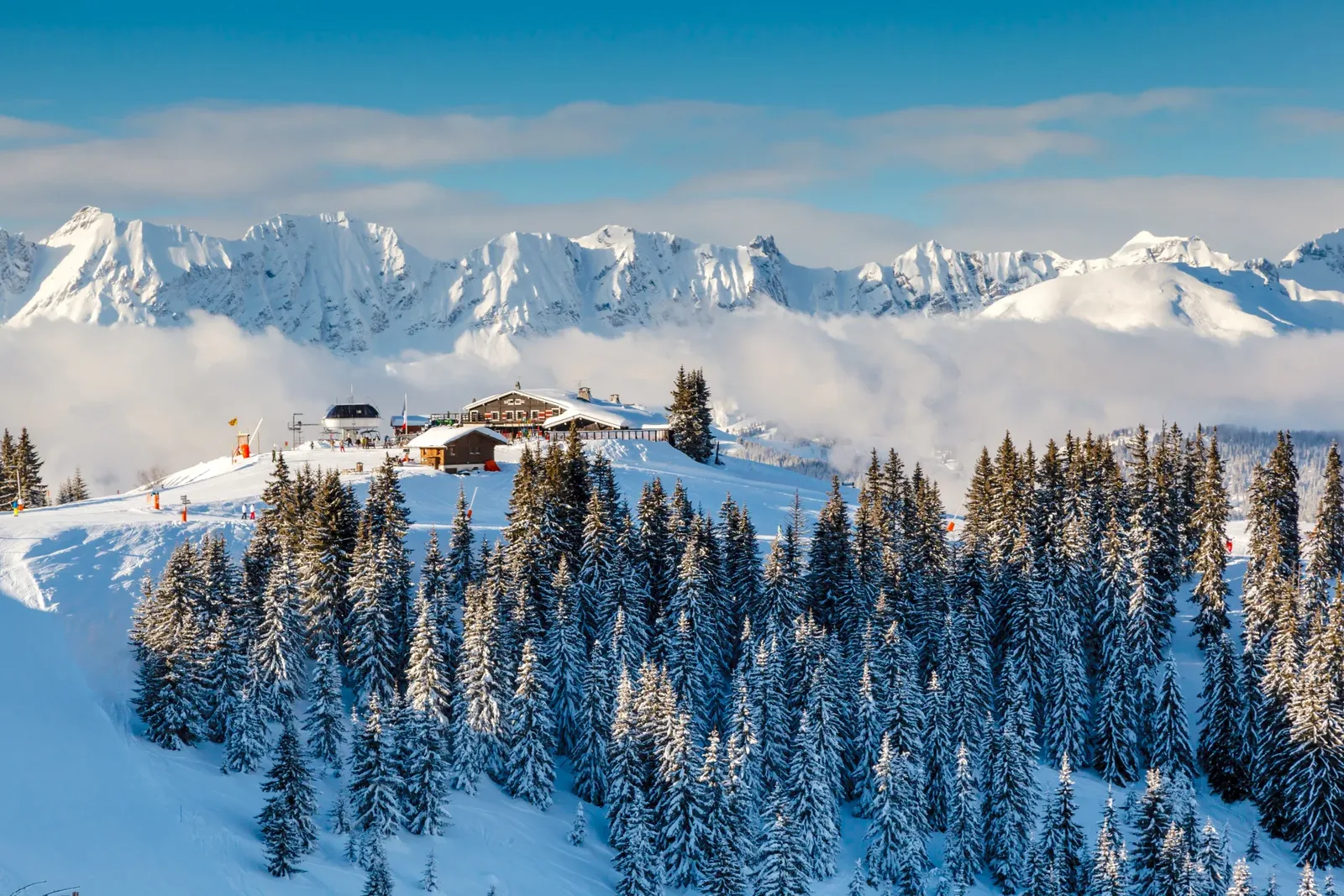 Megève: vista, montanhas, ambiente, detalhe