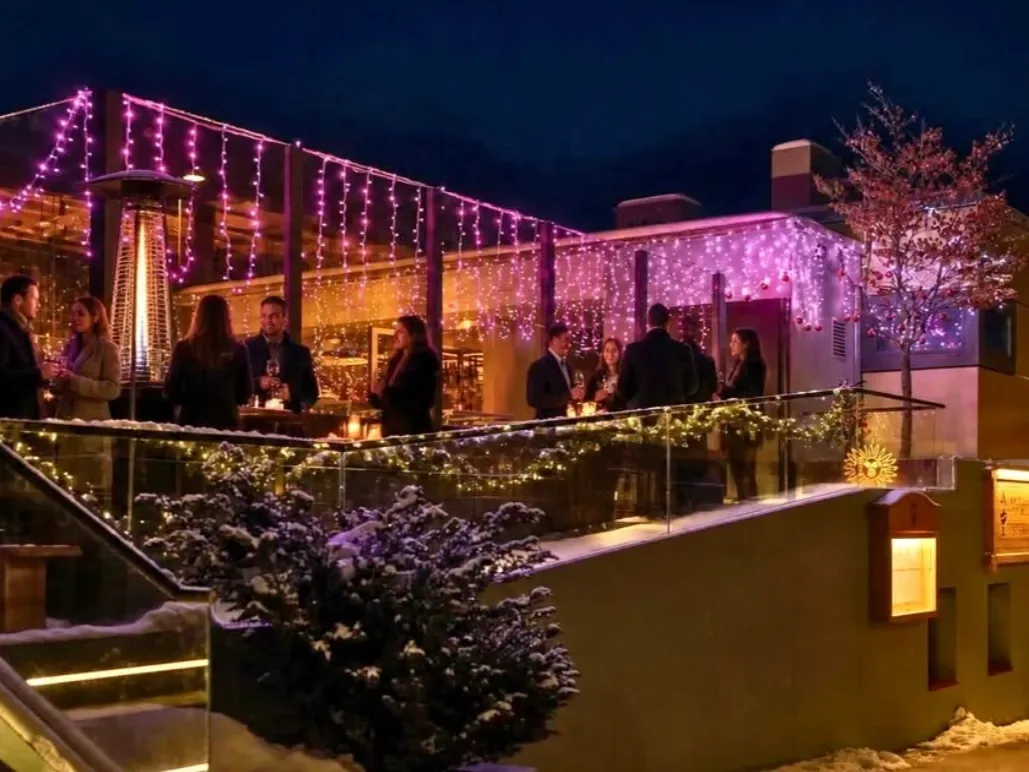 Mountainfire Steakhouse terrace and lake view