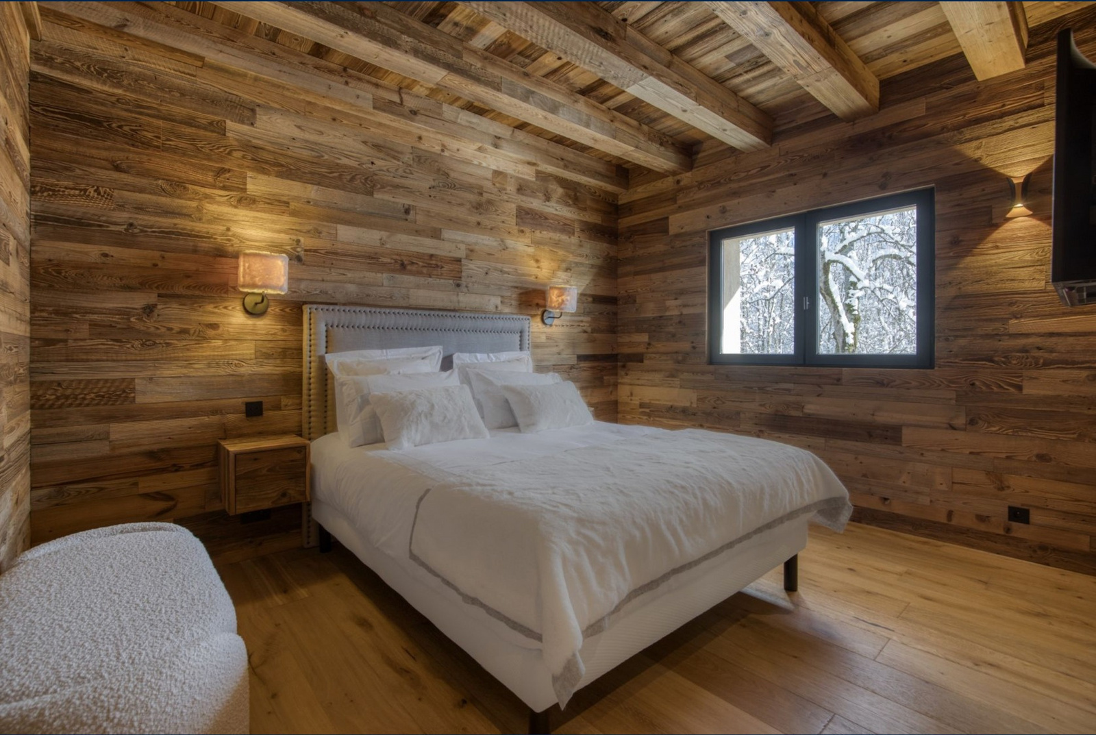 Autre chambre du chalet à Megève, près de l'espace bien-être