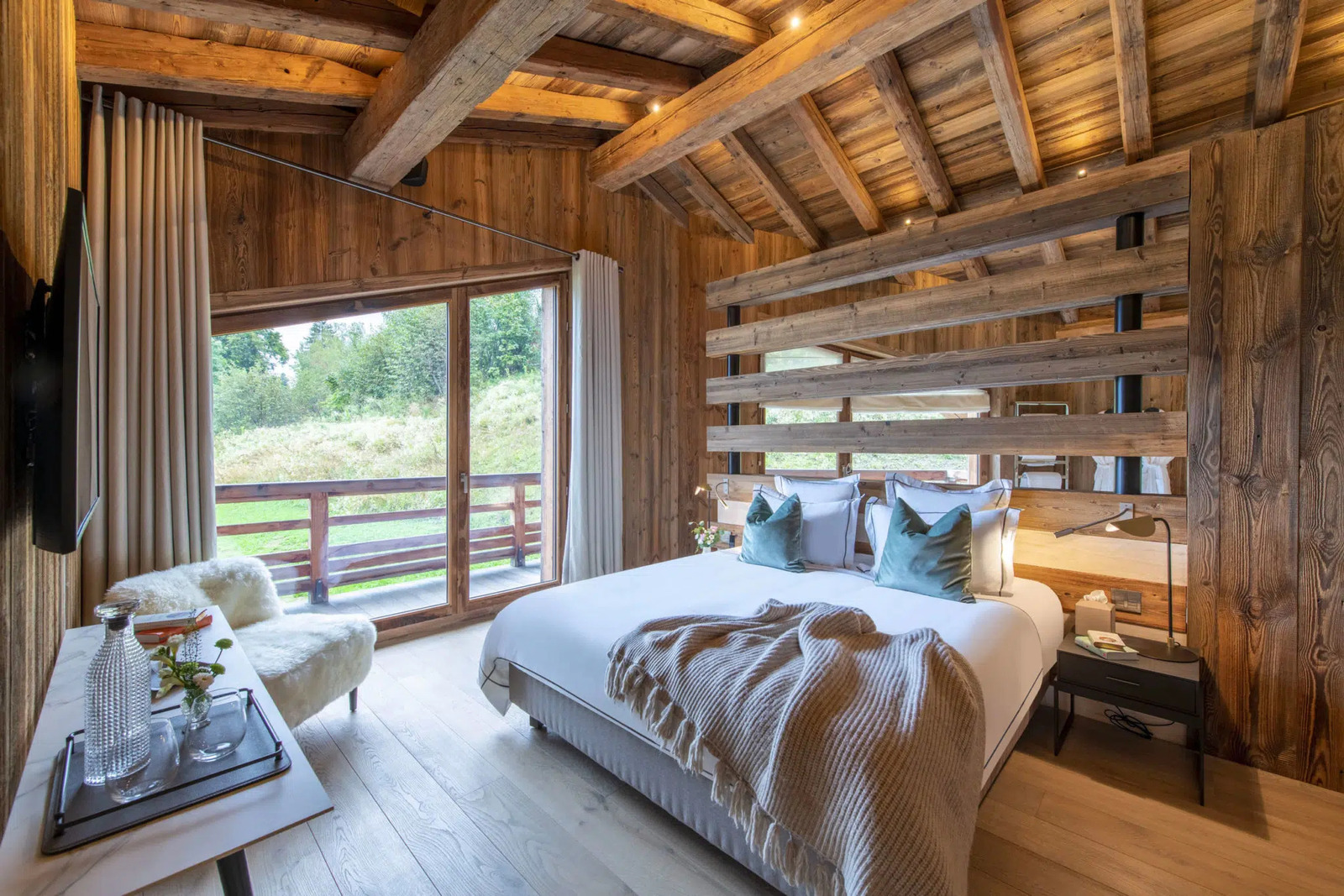 Master suite e sei camere doppie in uno chalet di lusso a Megève
