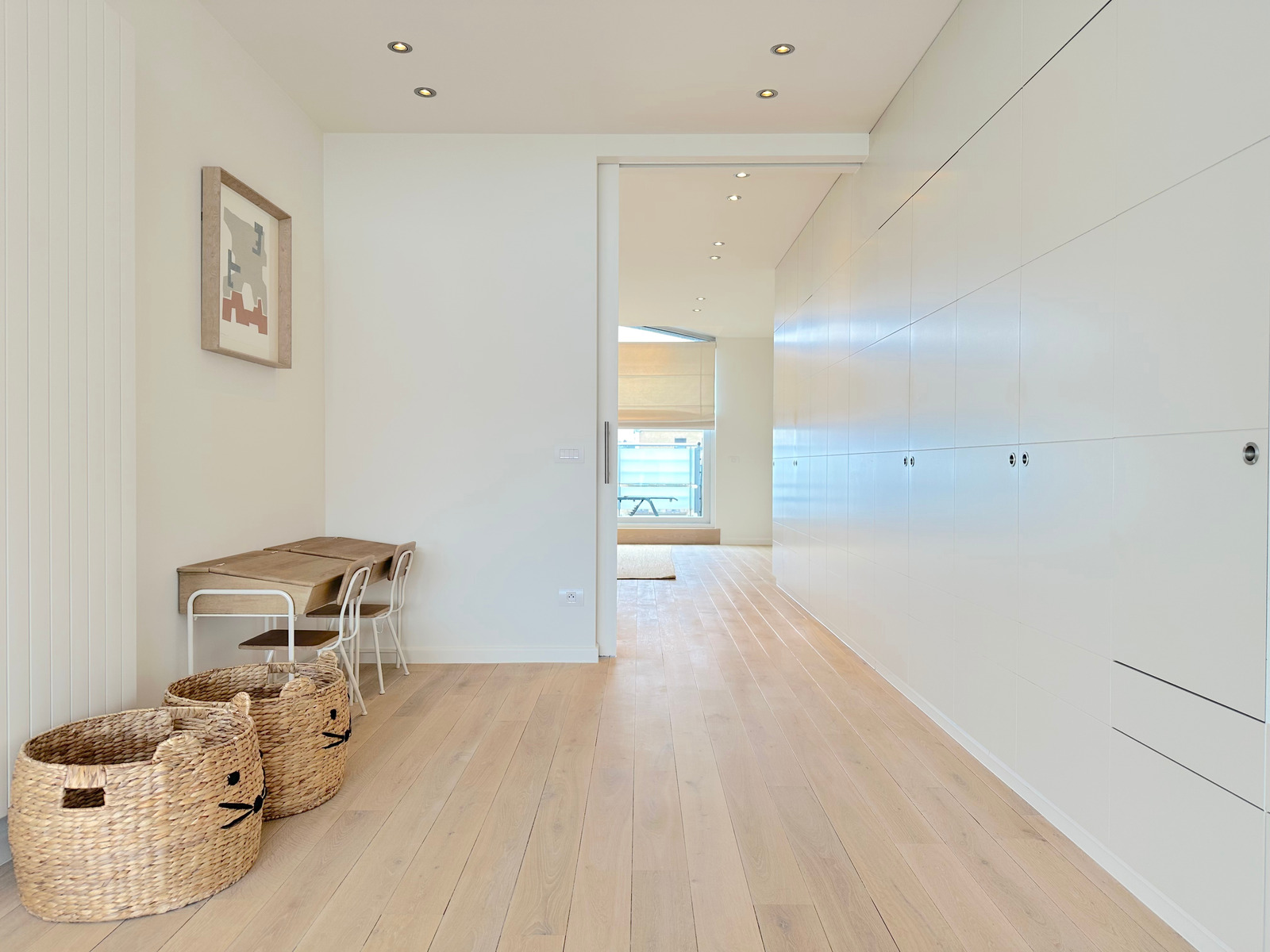 Entrance hall of the beach apartment in Knokke