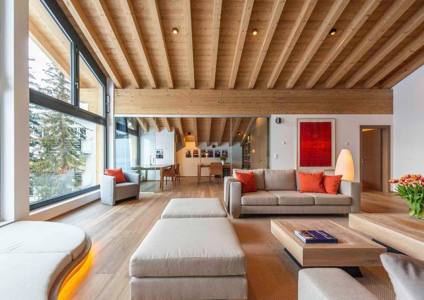 Interieur van een ski-in/ski-out chalet in Zermatt voor gezinnen en vriendengroepen
