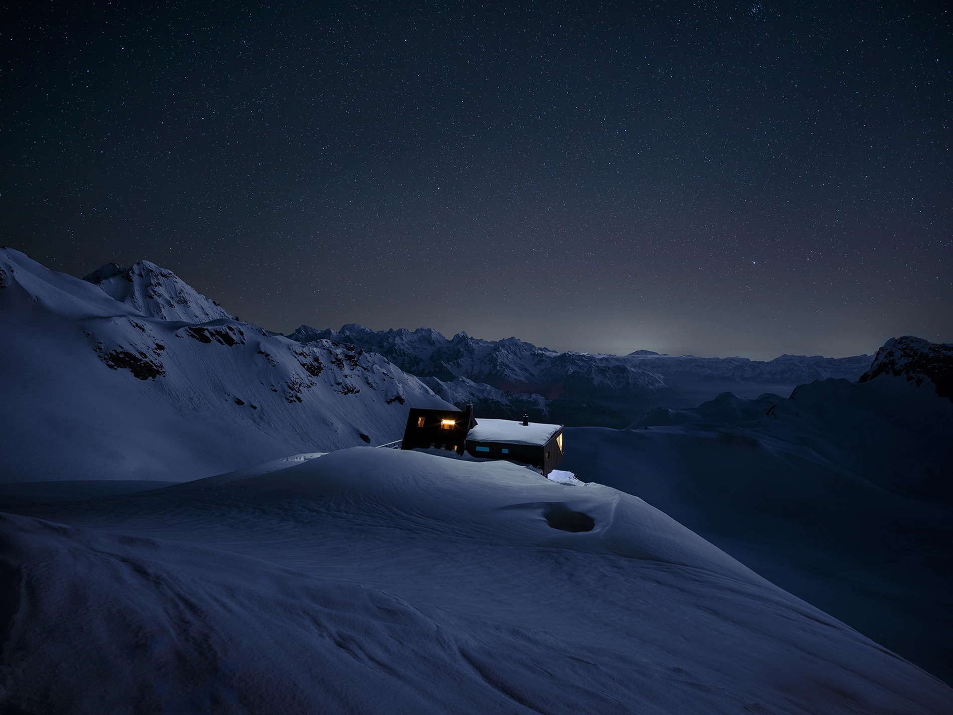 Berghut nabij Verbier met eigen sauna