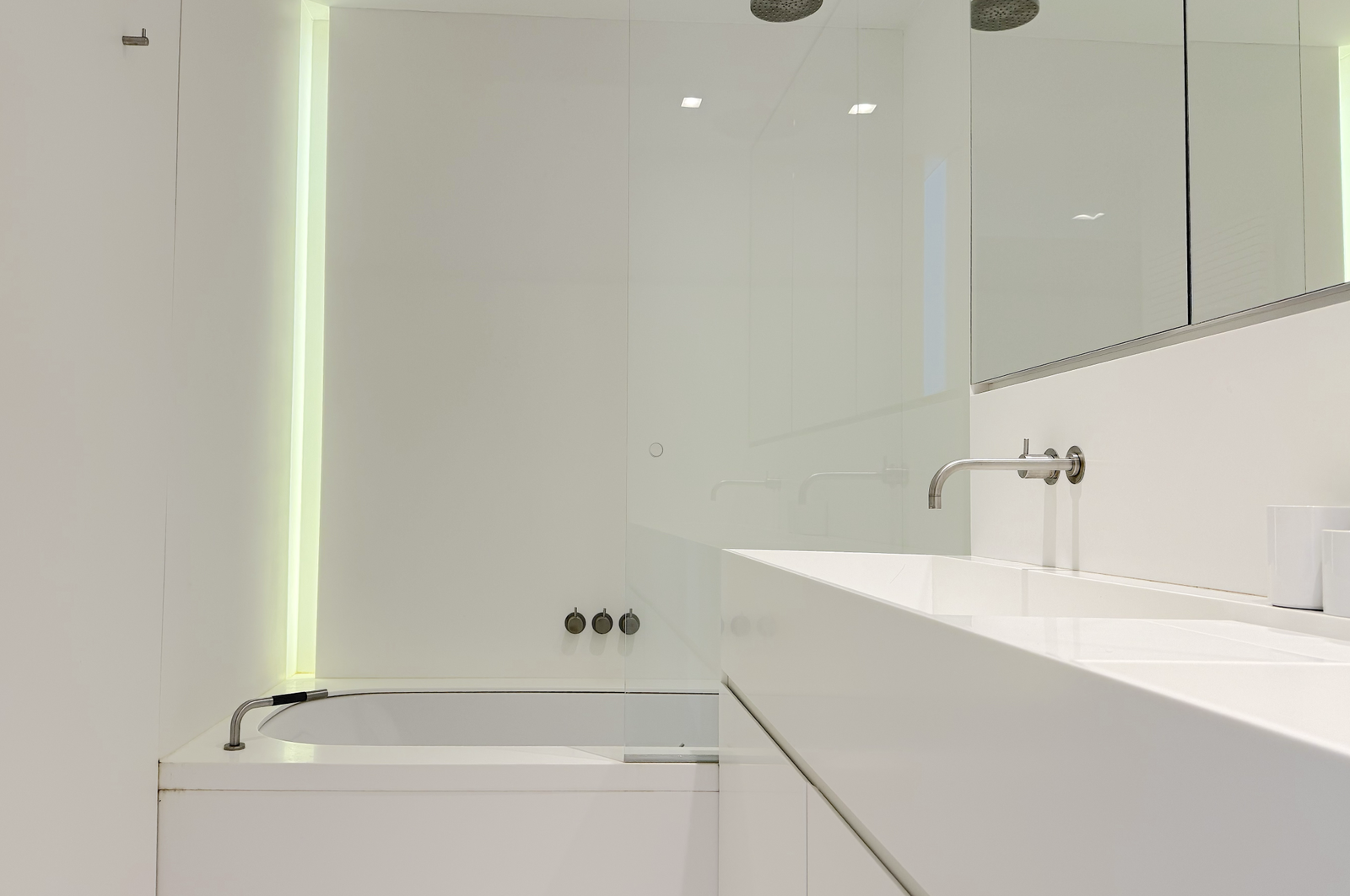 Woonkamer van het appartement aan het strand in Knokke