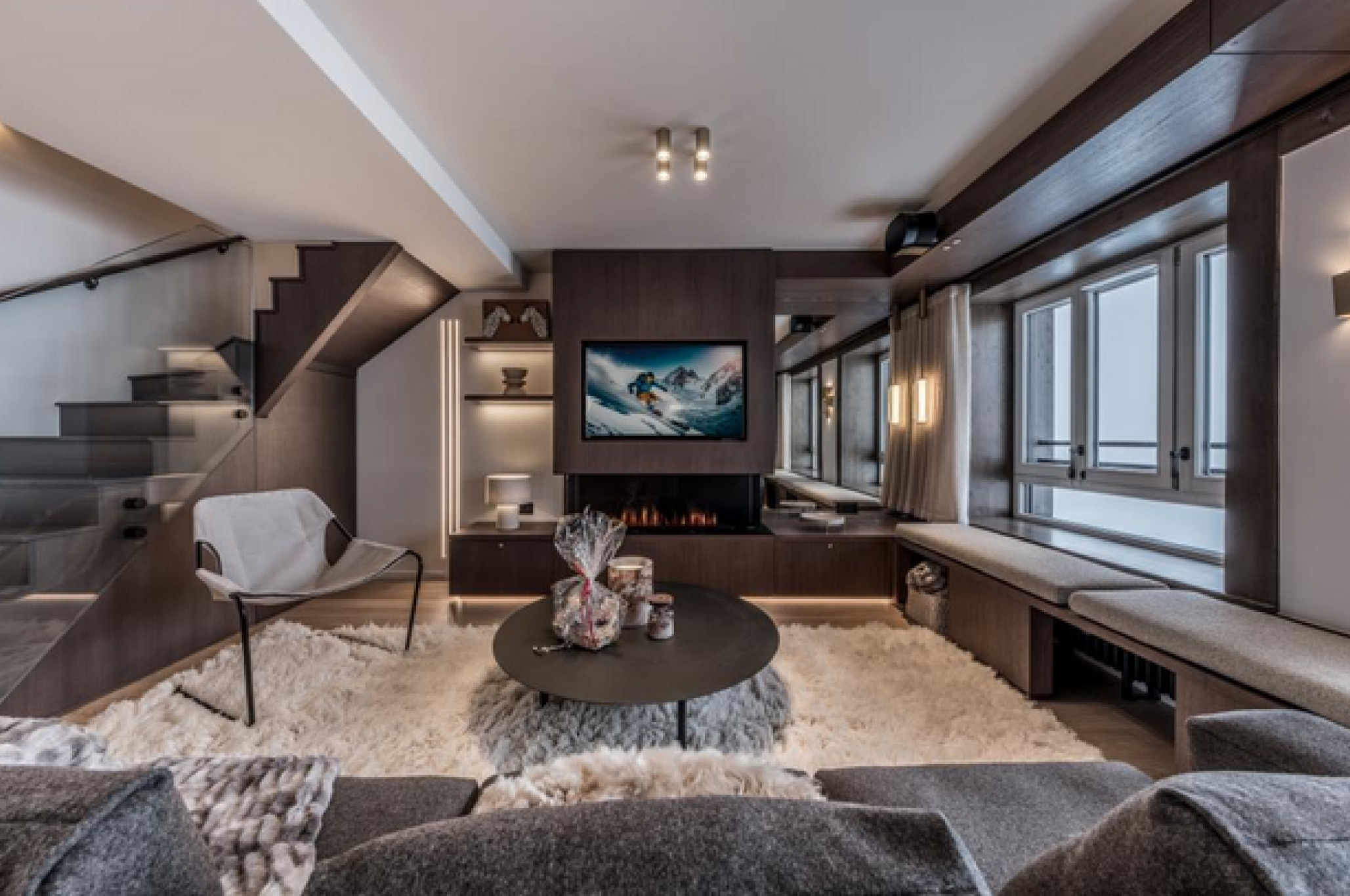 Ski-appartement met open haard in het centrum van Courchevel 1850 — porte de courchevel M courchevel 1850